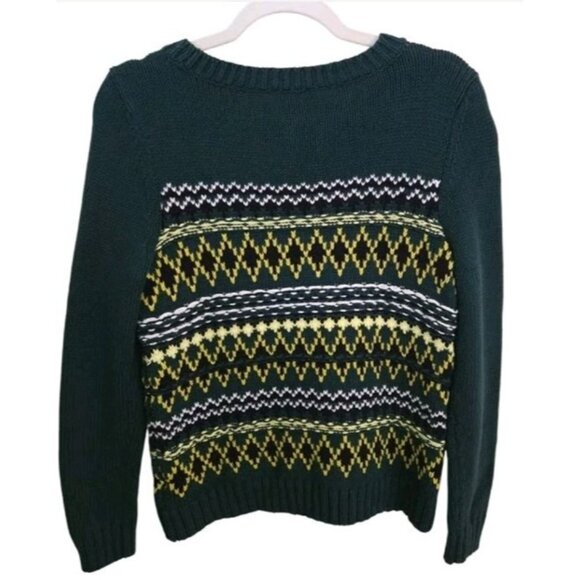 Talbots Diamond Fair Isle Crewneck Sweater - Picture 5 of 9